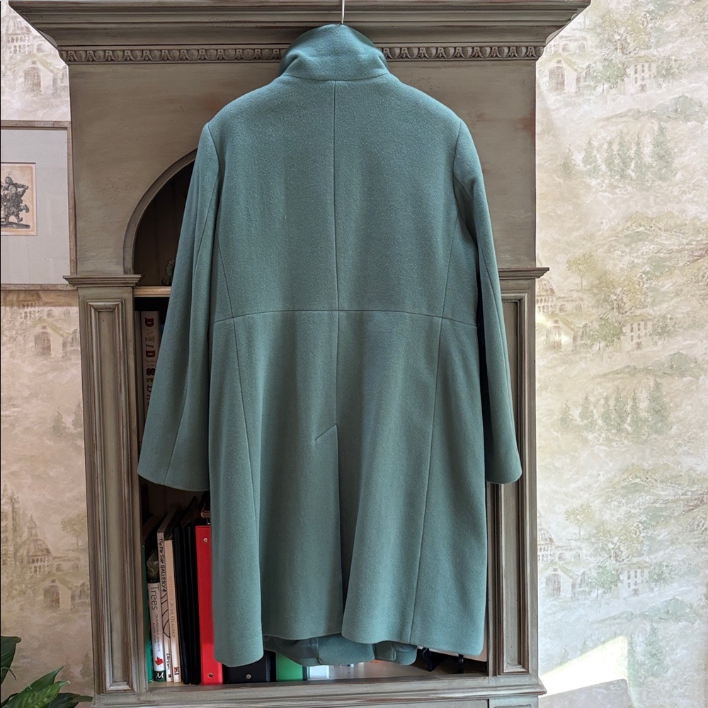 Talbots Women's aquamarine wool coat - Picture 4 of 9